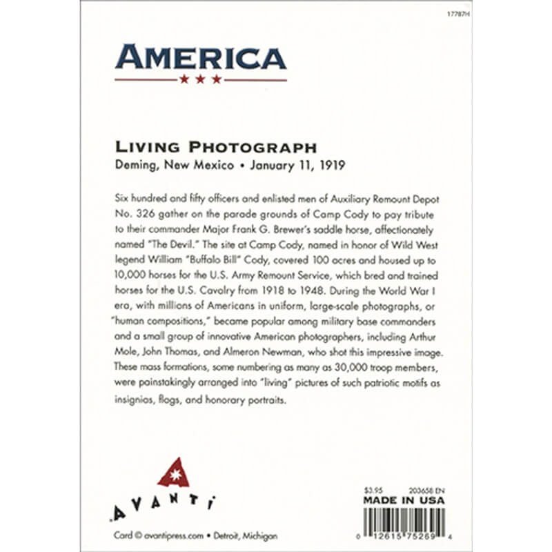 Avanti America Friendship Card - Military Officers Form Horse