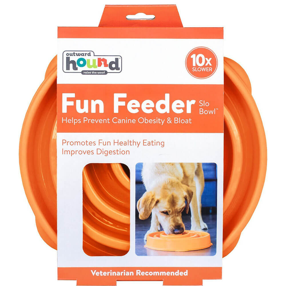 Outward Hound Fun Feeder Orange Large/Regular