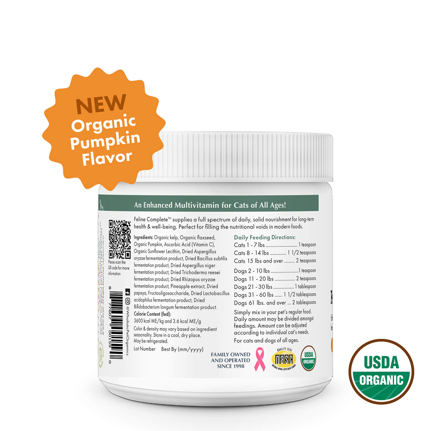 Wholistic Pet Organics Feline Complete Pumpkin