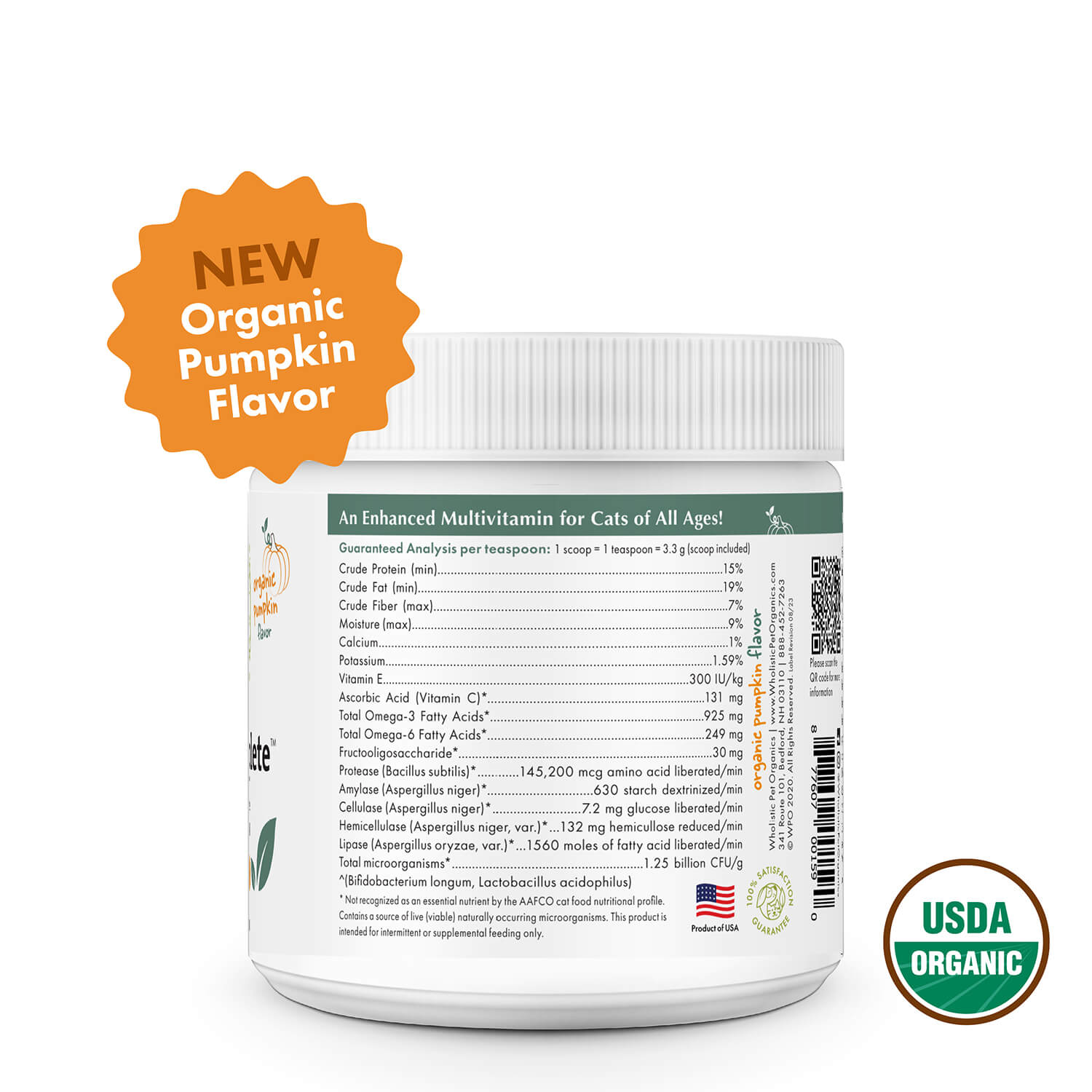 Wholistic Pet Organics Feline Complete Pumpkin