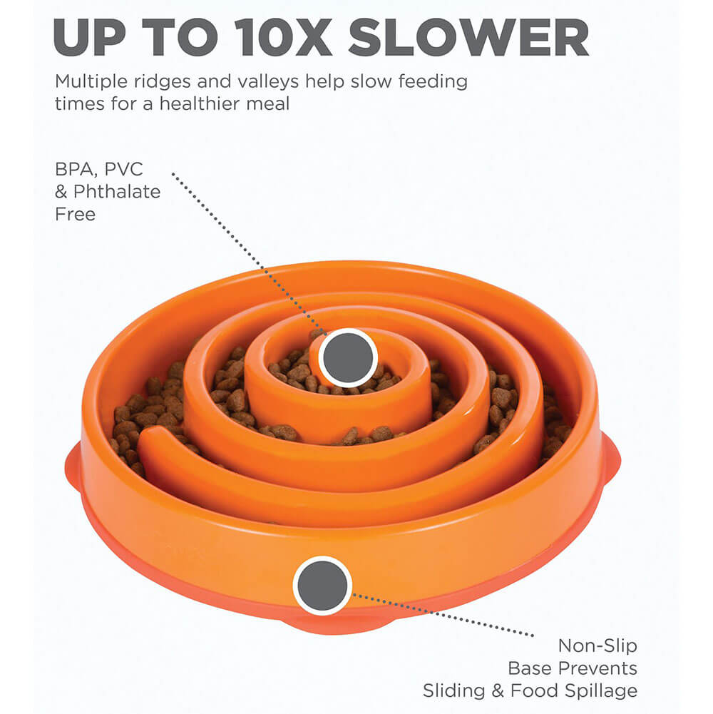Outward Hound Fun Feeder Orange Large/Regular