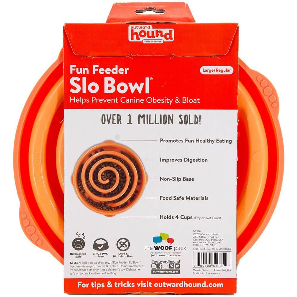 Outward Hound Fun Feeder Orange Large/Regular