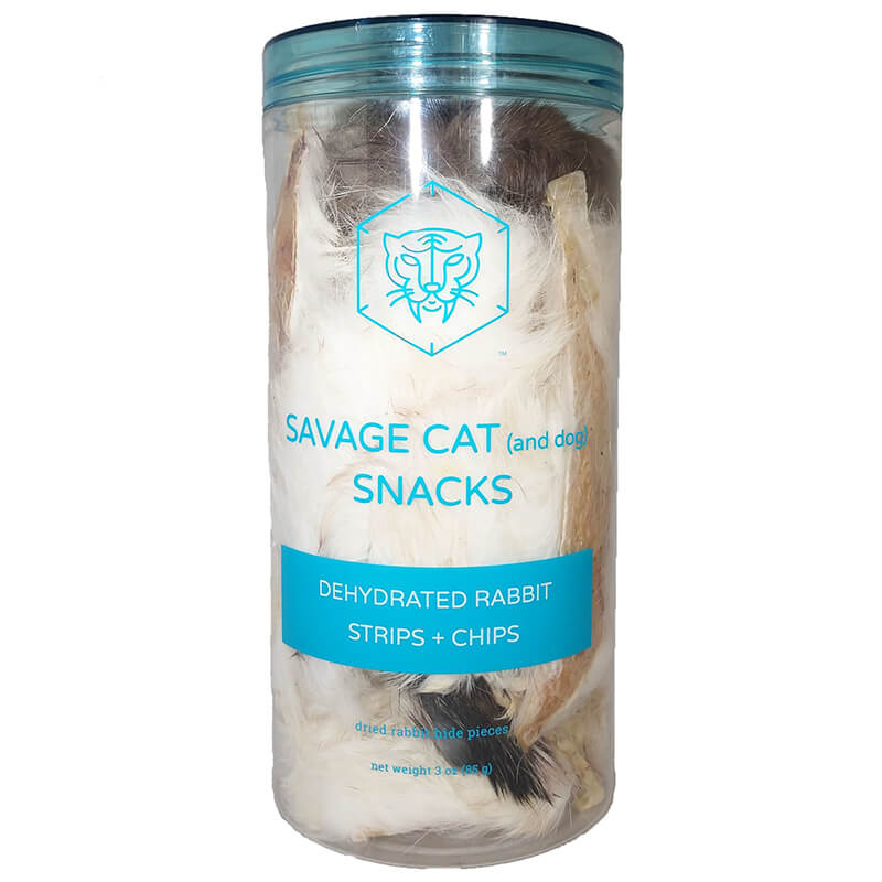 Savage Cat Dehydrated Rabbit Strips + Chips