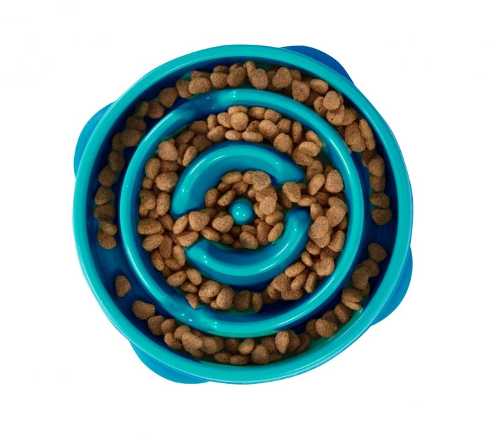Outward Hound Fun Feeder Slo Bowl Drop Turquoise