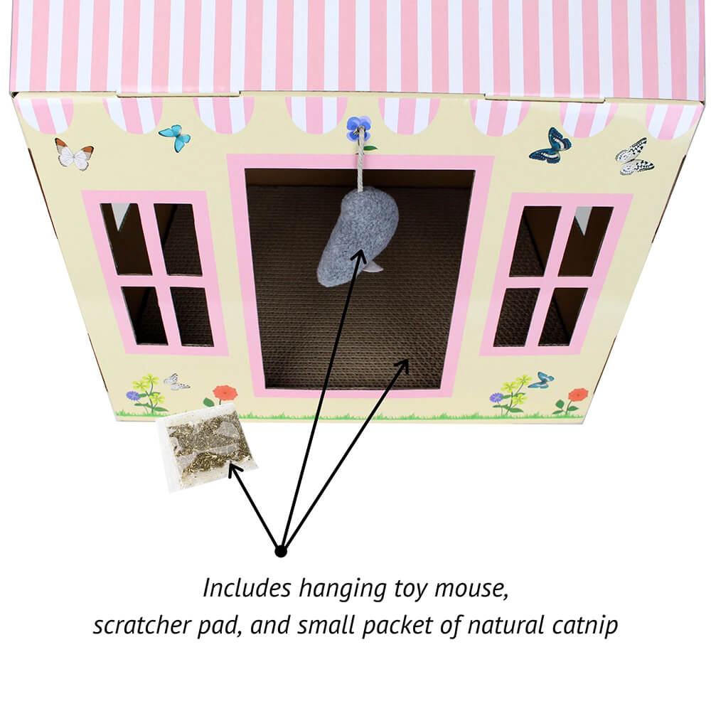 Midlee Cottage Cat Scratcher House