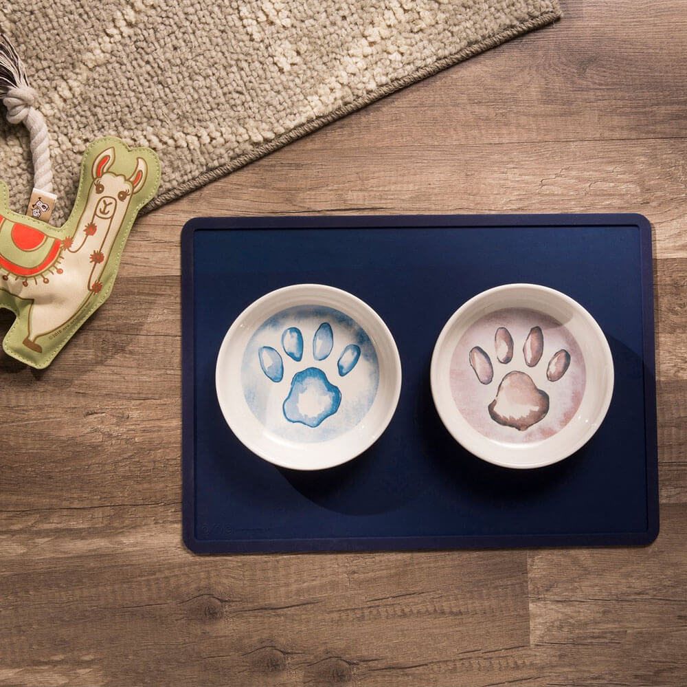 Ore' Pet Watercolor Paws Bowl Gift Set